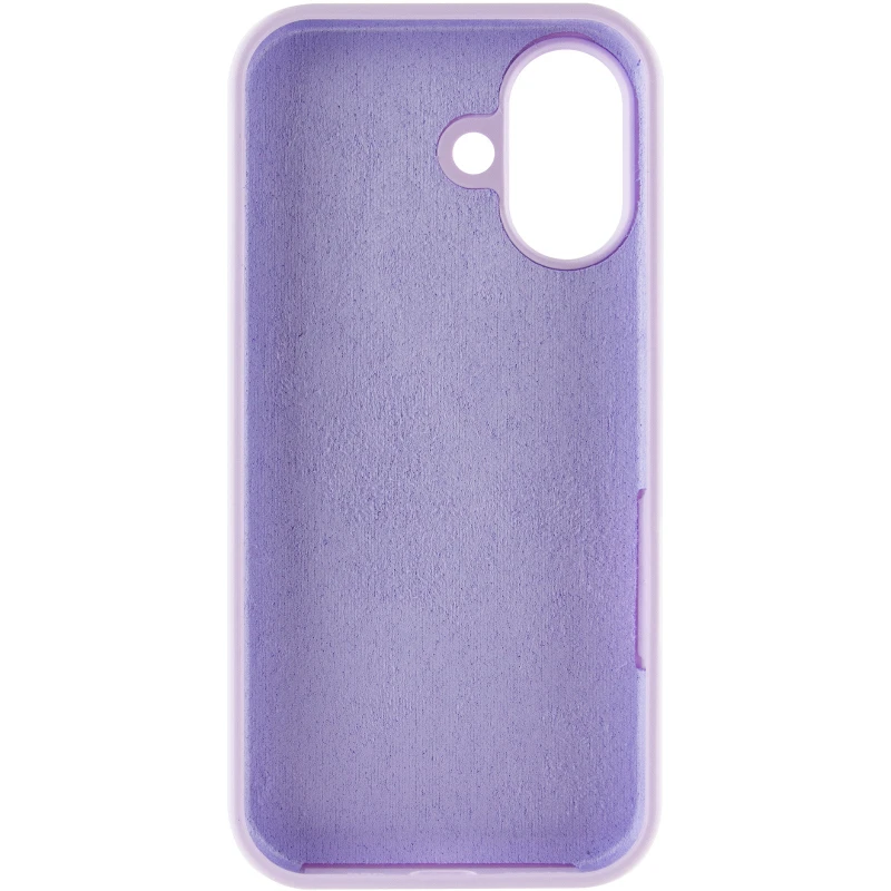 Чехол Silicone Case с закрытым низом для Apple iPhone 16 Plus – Сиреневый / Lilac. Фото 5 из 7