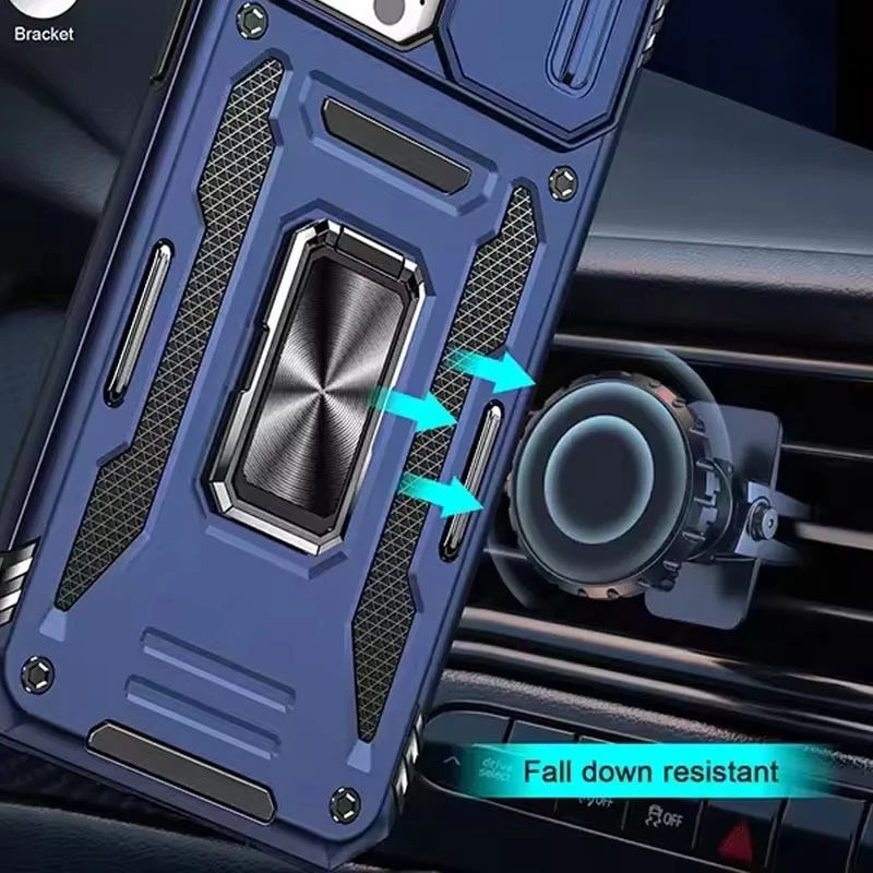 Ударопрочный чехол Square Ring c шторкой на камеру для Apple iPhone 13 (6.1") – Синий / Navy. Фото 4 из 4