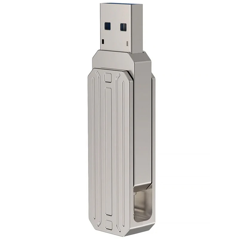 Флеш-накопитель WIWU WI-FD003 Infinite 2in1 Type-C USB 3.2 - 256GB – silver. Фото 4 из 5