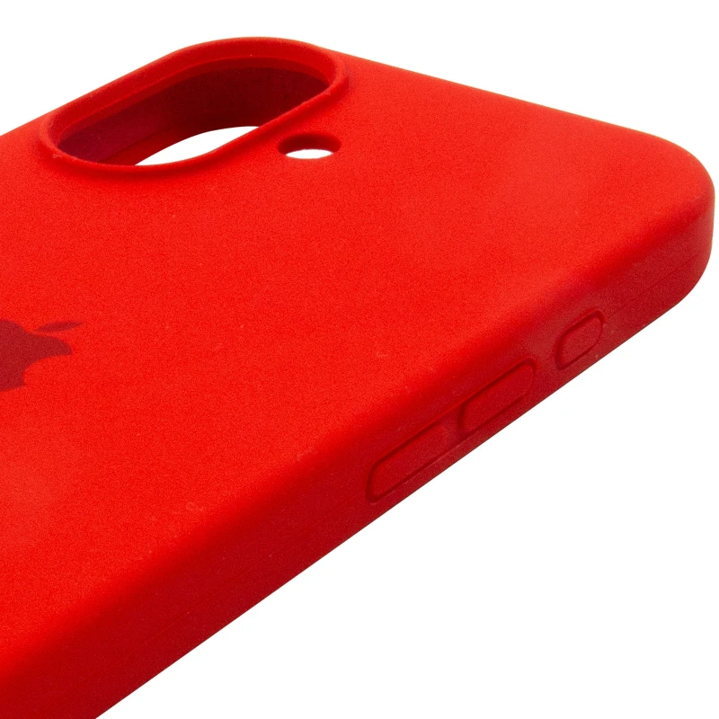 Чехол Silicone Case с закрытым низом для Apple iPhone 17 (6.3") – Красный / Red. Фото 5 из 6