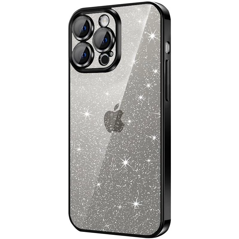 TPU+PC чехол с блестками на Apple iPhone 12 (6.1") – Black. Фото 1 из 10