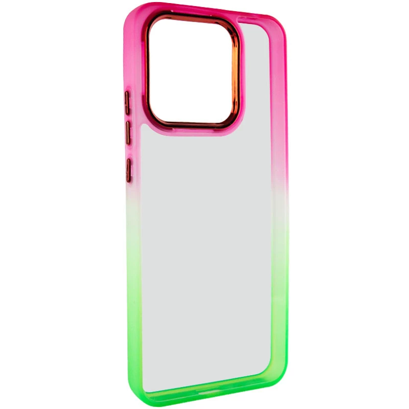 Силиконовый чехол фреш для Xiaomi Redmi Note 14S – Салатовый / Розовый. Фото 1 из 9