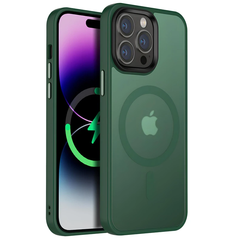 Чохол Ummi Colorful with MagSafe для Apple iPhone 13 Pro (6.1") – Зелений / Dark Green. Фото 1 з 2