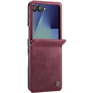 Шкіряний чохол-книжка CaseMe Velvet Matte для Samsung Galaxy Z Flip8 — Red