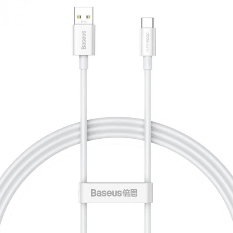 

Дата кабель Baseus Superior Series (SUPERVOOC) Fast Charging USB to Type-C 65W 1m (CAYS00090) (White)