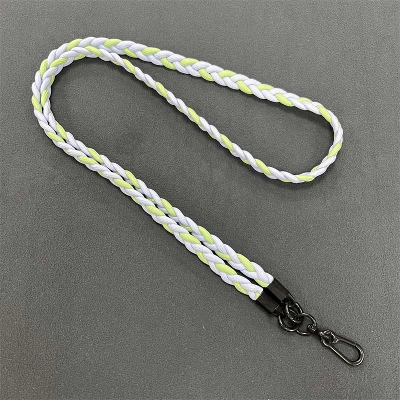 Плетенный шнурок (5мм) 120см – Light Blue / Green. Фото 3 из 3