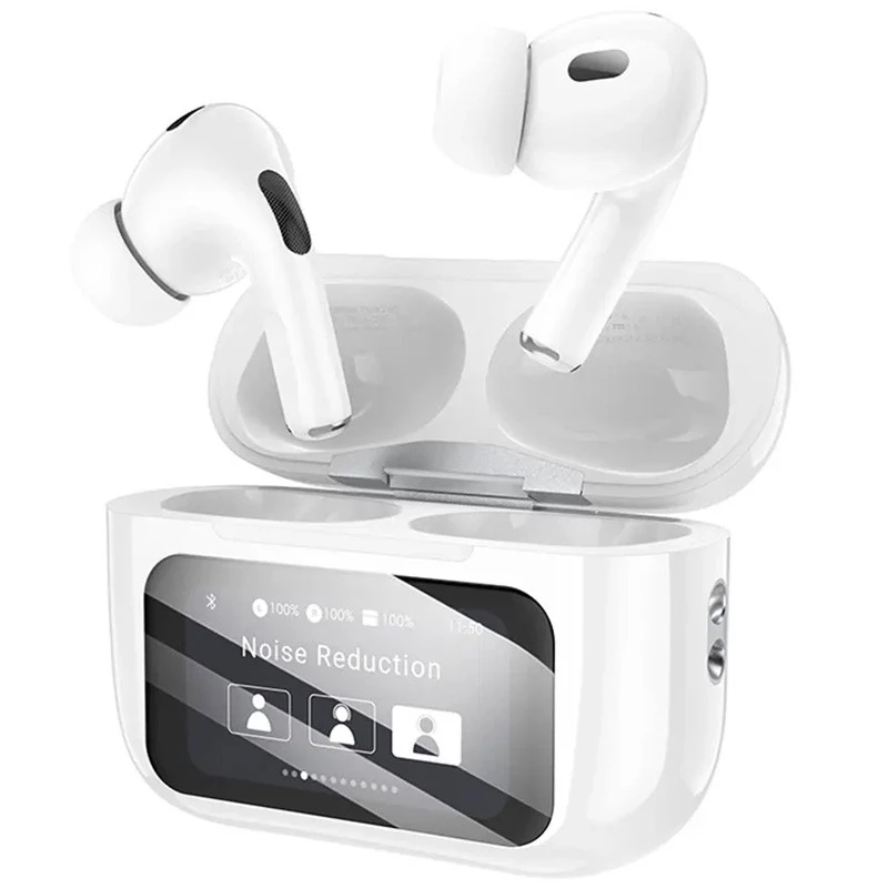 Бездротові TWS навушники BOROFONE BW76 Brocade with Touch Screen and ANC – White. Фото 1 з 7