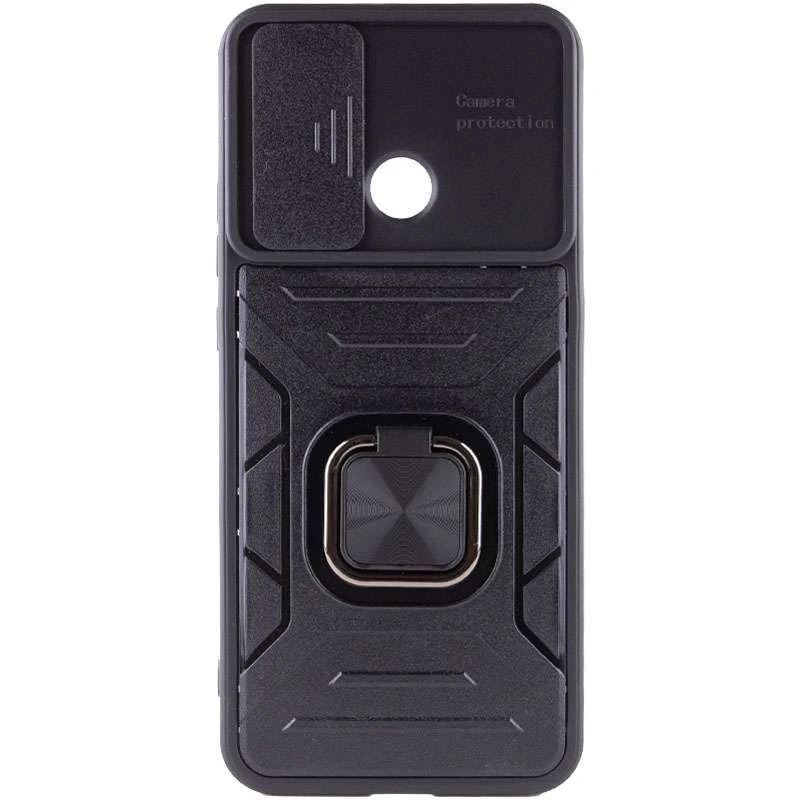 Протиударний чохол Flash зі шторкою для камери та кільцем на Xiaomi Redmi 10C – Чорний. Фото 3 з 7