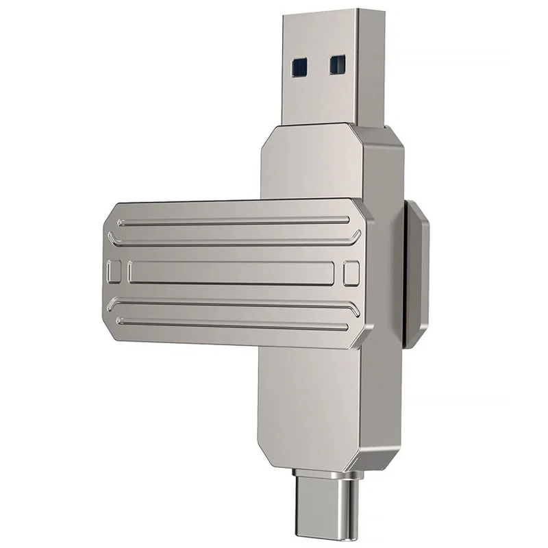 Флеш-накопитель WIWU WI-FD003 Infinite 2in1 Type-C USB 3.2 - 32GB – silver. Фото 3 из 5