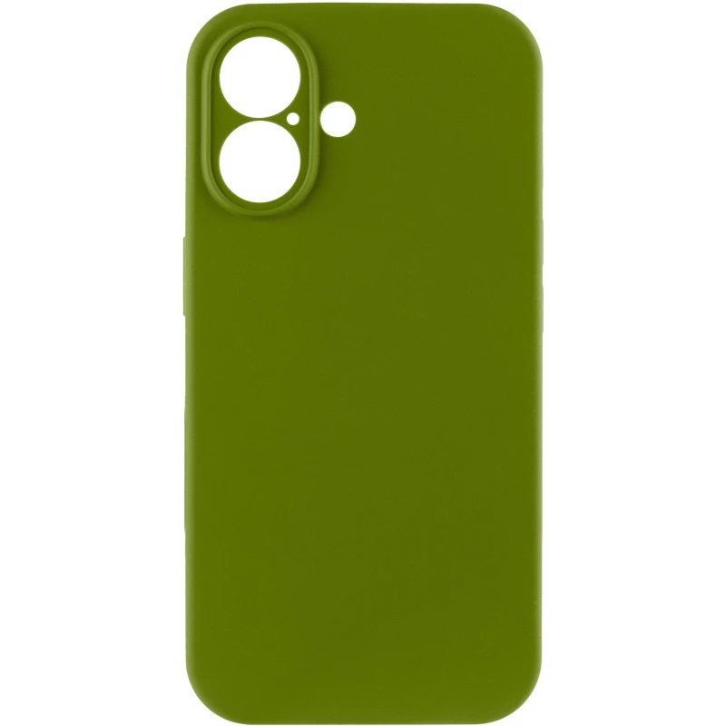Чехол Silk Full Camera Protective (AA) NO LOGO для Apple iPhone 16 – Зеленый / Dark Olive. Фото 3 из 8