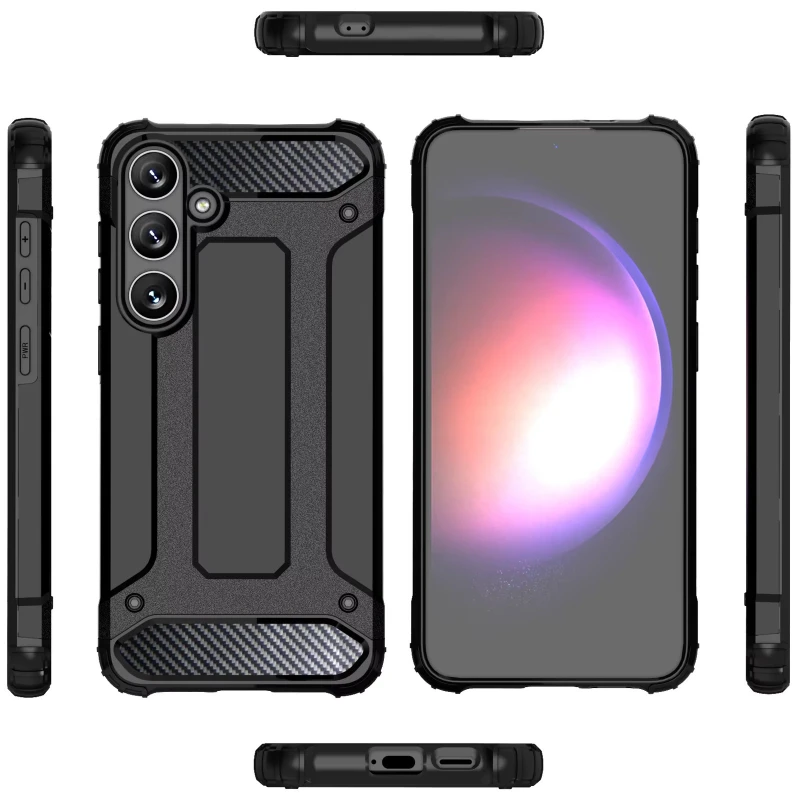 Противоударный чехол с усиленными углами Immortal для Samsung Galaxy A17 4G/5G – Черный. Фото 5 из 6