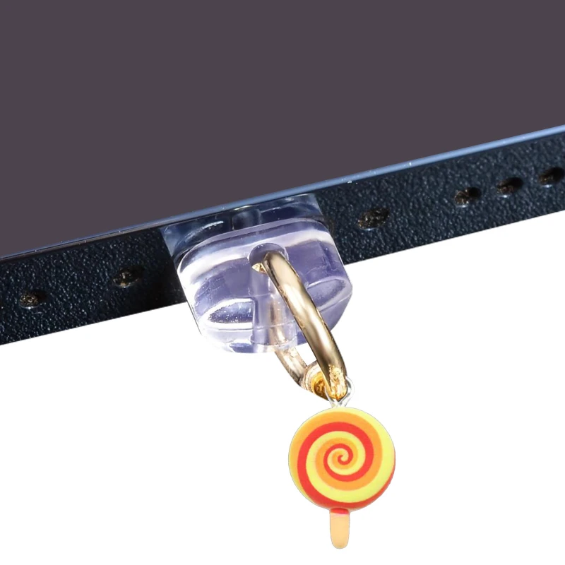 Заглушка силіконова Type-C з подвеской IP44 – Lollipop yellow-red. Фото 1 з 2