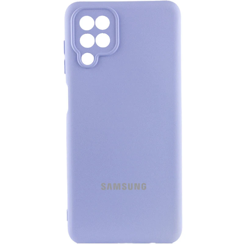 Чохол Silicone Case Lakshmi Premium L з закритою камерою на Samsung Galaxy A12 – Бузковий / Dasheen. Фото 1 з 2