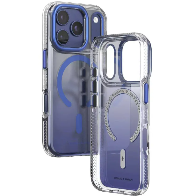 Чехол TPU+PC Puloka Resplendent with Magnetic Fit для Apple iPhone 17 (6.3") – Blue. Фото 2 из 2
