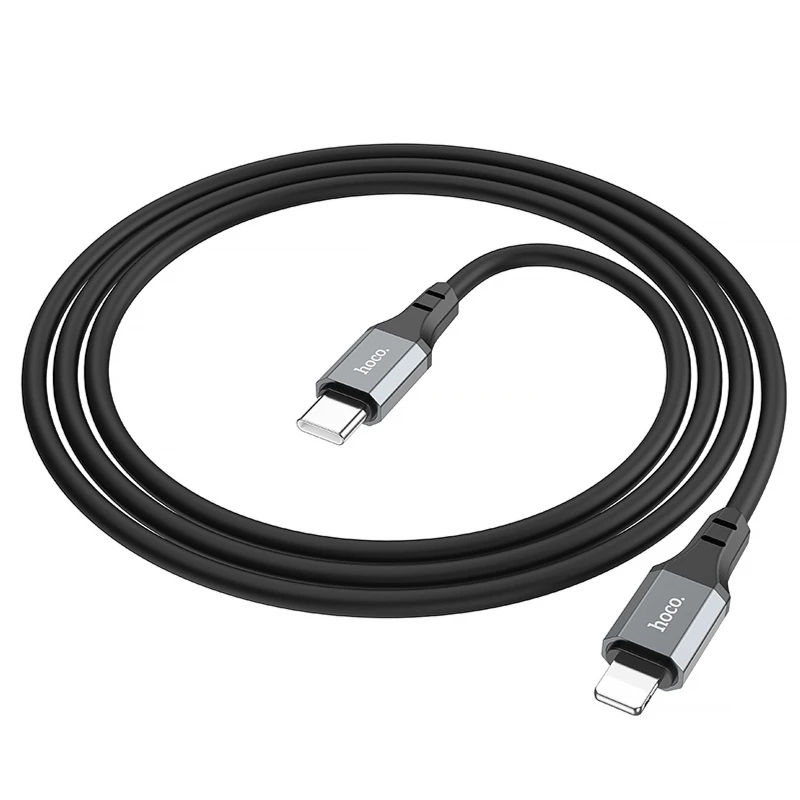 Дата кабель Hoco X86 Spear Type-C to Lightning 20W (1m) – Black. Фото 3 з 4