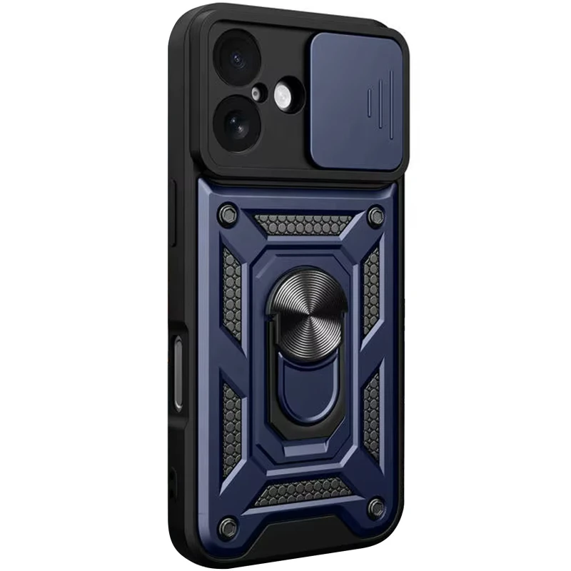 Ударопрочный чехол Ummi Camshield Serge Ring (in box) для Apple iPhone 17 (6.3") – Синий / Navy. Фото 1 из 2