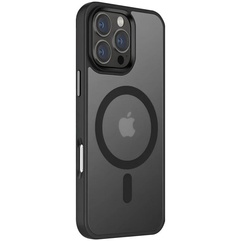 Чохол Colorful Metal Buttons MagSafe для Apple iPhone 16 Pro – Black. Фото 1 з 2