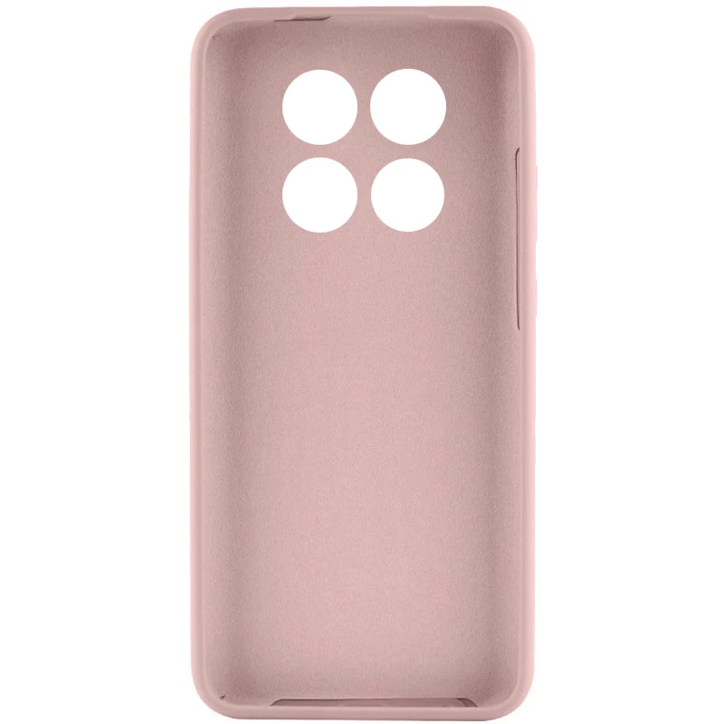 Чехол Silicone Case с закрытым низом и защитой камеры для Xiaomi Redmi Note 14 Pro 4G – Розовый / Pink Sand. Фото 2 из 4