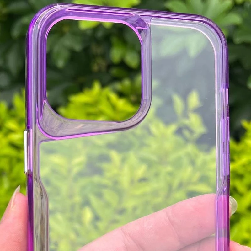 TPU+PC чохол з кольоровою окантовкою на Apple iPhone 15 Pro (6.1") – Purple. Фото 4 з 4
