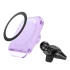Автотримач Hoco H42 Crystal ring magnetic (air outlet) – Romantic purple. Фото 5 з 5