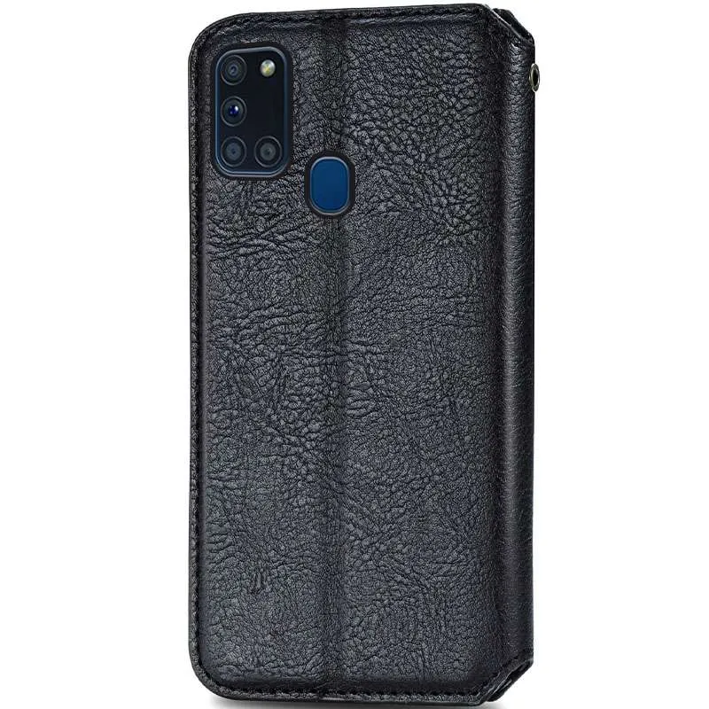 Чохол книжка GETMAN Cubic для Samsung Galaxy A21s – Чорний. Фото 2 з 6