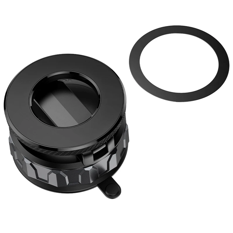 Автотримач Borofone BH140 Gloria Vacuum Suction Magnetic (center console) – Black. Фото 7 з 7