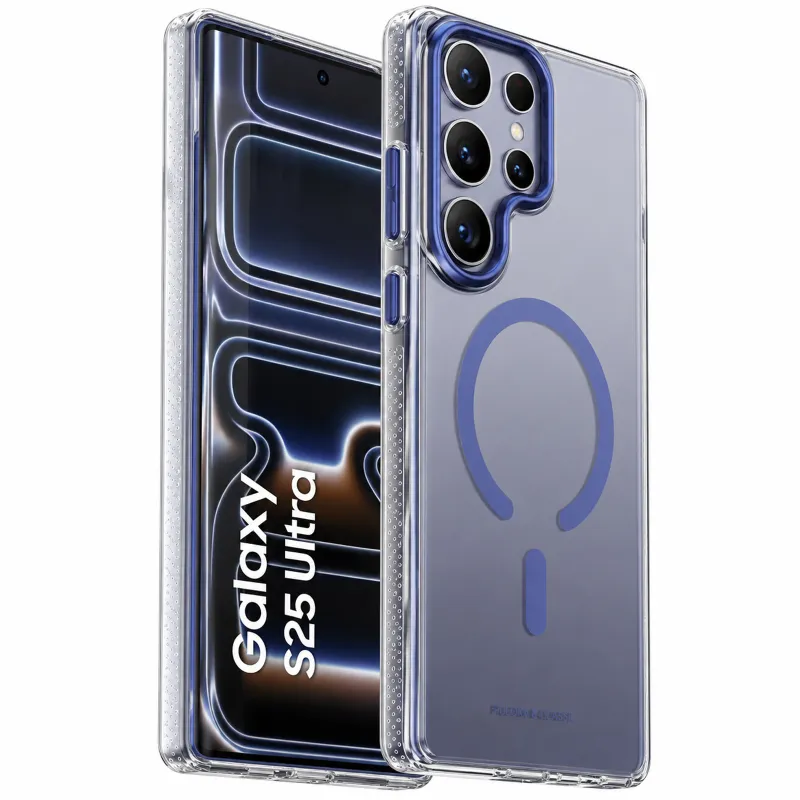 Чехол TPU+PC Puloka Resplendent with Magnetic Fit для Samsung Galaxy S25 Ultra – Blue. Фото 3 из 5