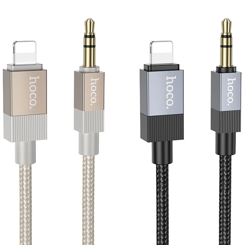 Аудио кабель Aux Hoco UPA32A Clever digital (Lightning to AUX 3.5mm) (1m) фото 1 из 2