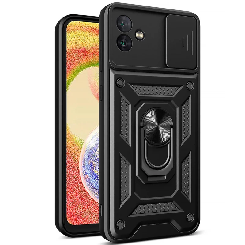 Удароміцний чохол Ummi Camshield Serge Ring (in box) для Samsung Galaxy A06 – Чорний. Фото 2 з 3