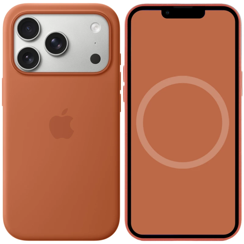 Чохол Silicone case (AAA) with Magsafe and Animation для Apple iPhone 17 Pro Max (6.9") – Terra Cotta. Фото 1 з 2