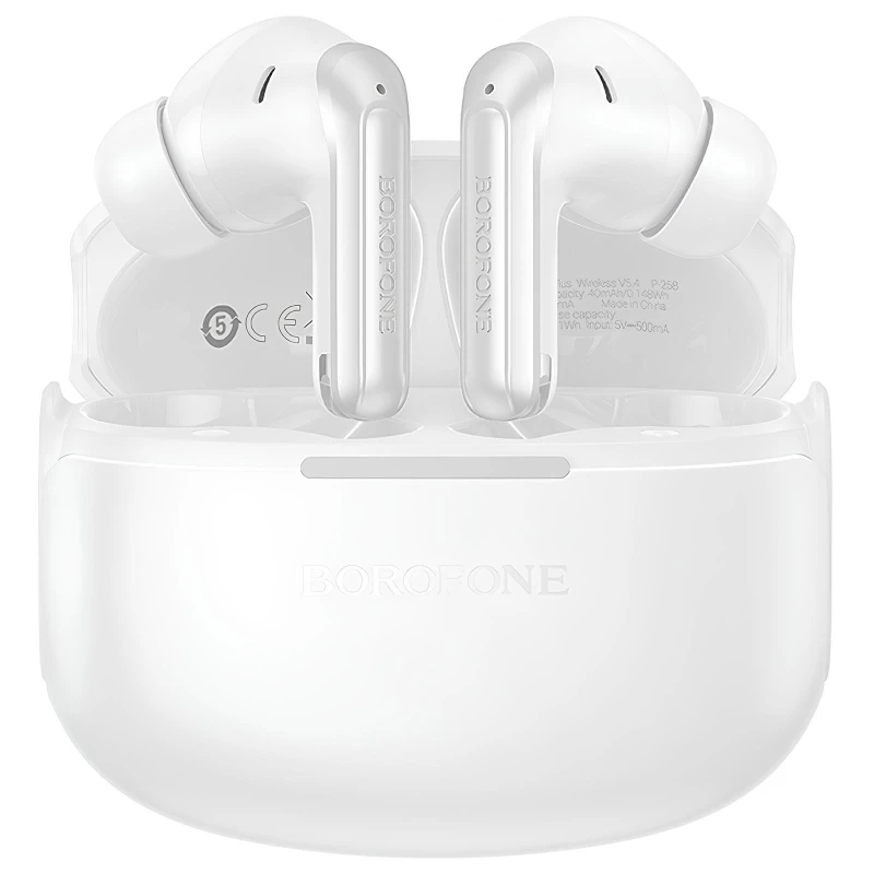 Бездротові TWS навушники BOROFONE FQ9 Plus Peaceful ANC+ENC – White. Фото 3 з 4