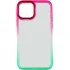 Силіконовий чохол фреш на Apple iPhone 11 Pro Max (6.5") – Салатовий / Рожевий. Фото 3 з 5