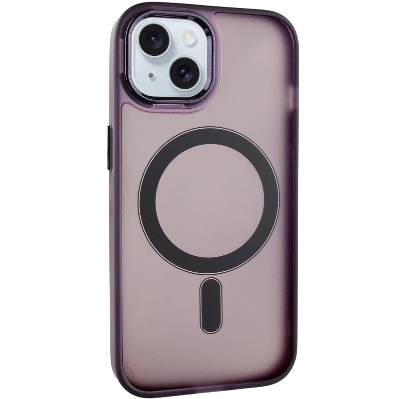 Кольоровий TPU+PC з MagSafe на Apple iPhone 14 (6.1") – Dark Purple. Фото 3 з 10