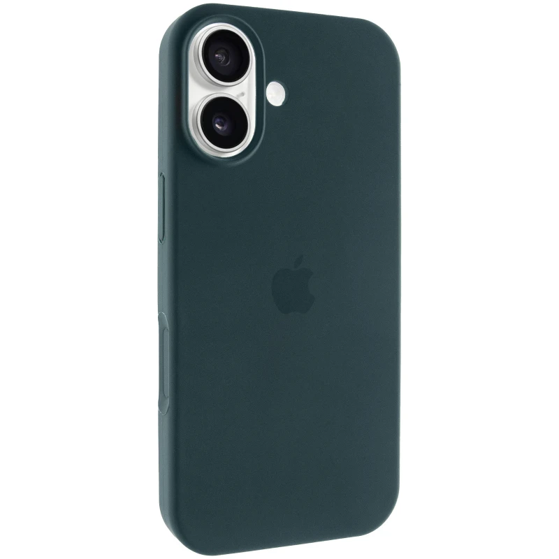 Чохол Silicone Case з закритим низом на Apple iPhone 16 – Зелений / Forest green. Фото 2 з 6