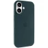 Чохол Silicone Case з закритим низом на Apple iPhone 16 – Зелений / Forest green. Фото 2 з 6