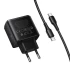 СЗУ Hoco C159A Upgrade PD65W (1USB-C) + кабель Type-C to Type-C – Black. Фото 2 из 4