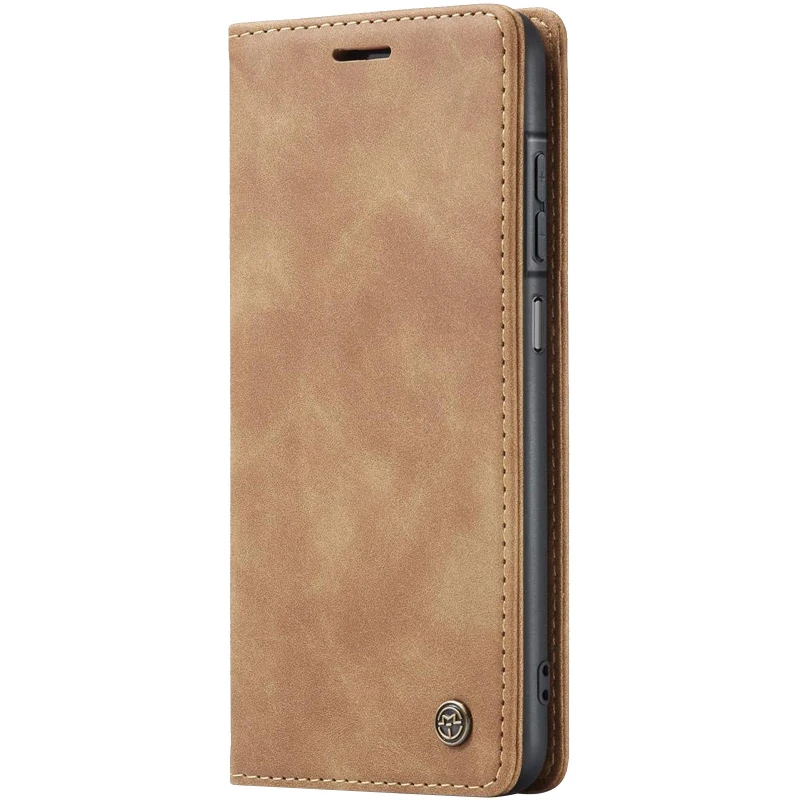 Шкіряний чохол-книжка CaseMe Velvet Nubuck для Samsung Galaxy A17 4G/5G – Brown. Фото 1 з 4