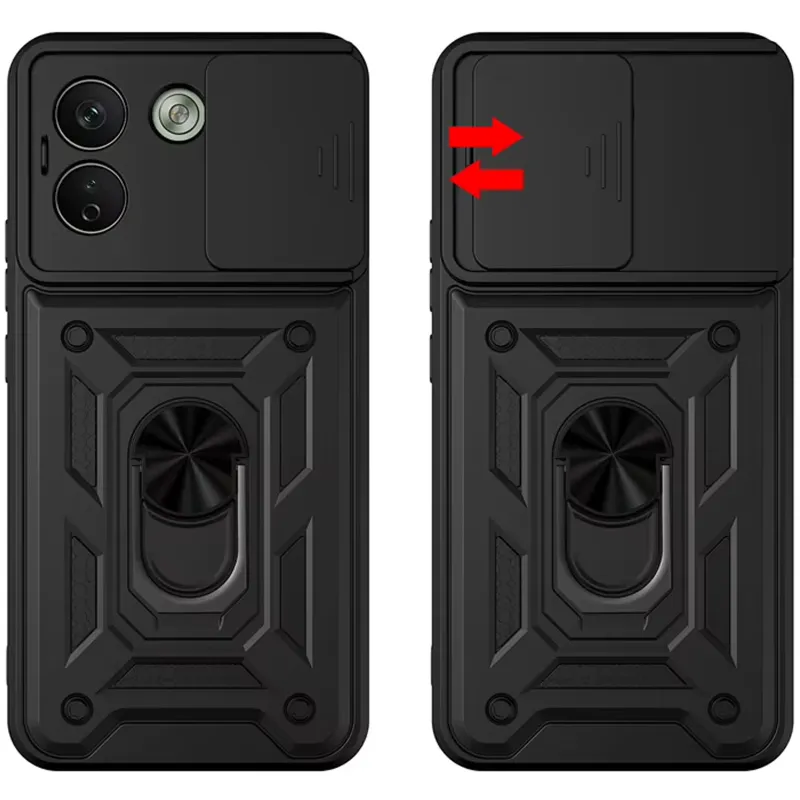 Ударопрочный чехол Ummi Camshield Serge Ring (in box) для Xiaomi Redmi Note 17 Pro – Черный / Black. Фото 2 из 3