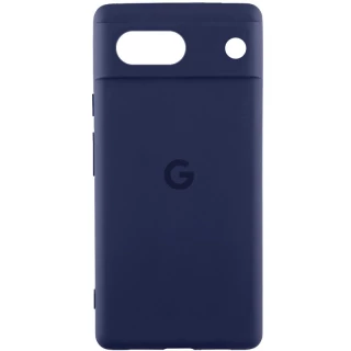 Чехол Silicone Case Lakshmi Premium L с закрытой камерой для Google Pixel 7a — Темно-синий / Midnight blue