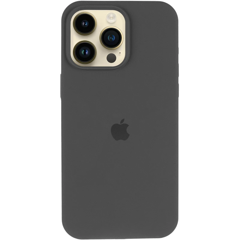Чохол Silicone Case (AA) Logo with MagSafe для Apple iPhone 16 – Сірий / Dark Gray. Фото 3 з 6