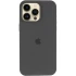 Чехол Silicone Case (AA) Logo with MagSafe для Apple iPhone 16e (6.1") – Серый / Dark Gray. Фото 3 из 6