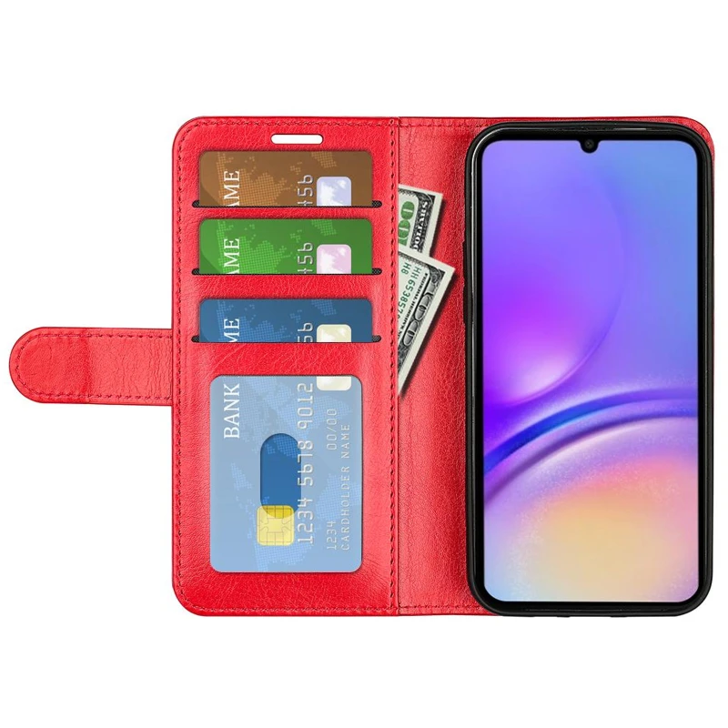Кожаный чехол-книжка Wallet Style для Samsung Galaxy A17 4G/5G – Red. Фото 3 из 4