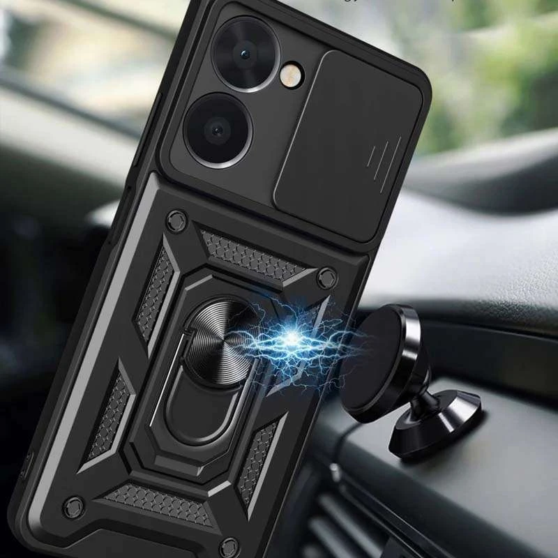 Протиударний чохол Serge Ring з захистом камери на Realme 10 4G – Чорний. Фото 4 з 6