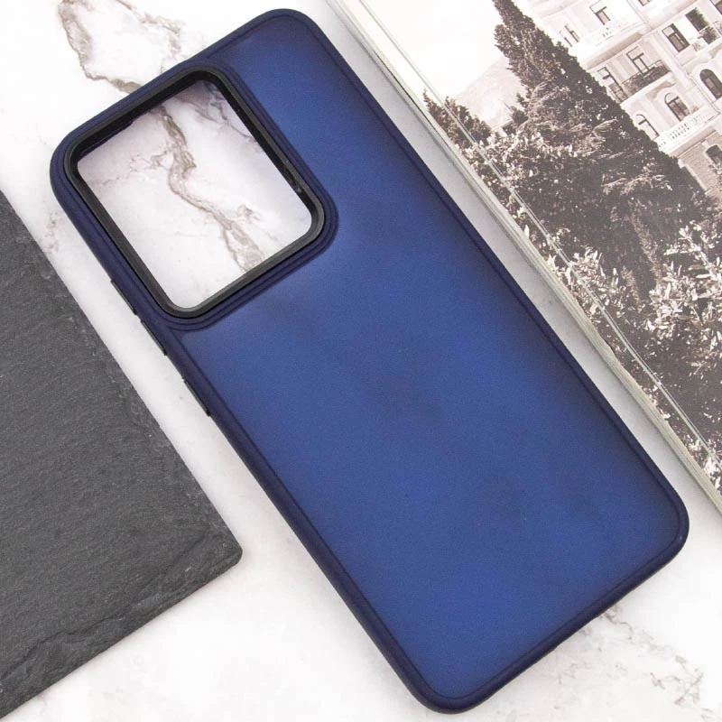 Чохол TPU+PC Lyon Frosted на Xiaomi Poco C65 – Синій / Navy Blue. Фото 4 з 6