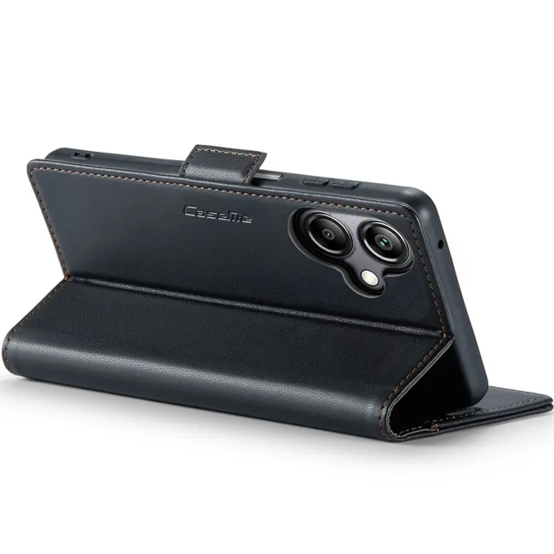 Шкіряний чохол-книжка CaseMe Nappa leather для Xiaomi Redmi Note 15 Pro 5G – Black. Фото 10 з 10