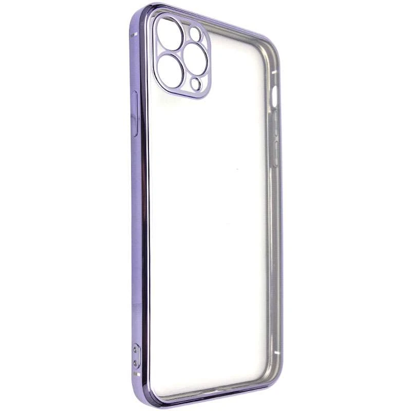 

Силиконовый чехол с глянцевой окантовкой и защитой камеры для Apple iPhone 11 Pro Max (6.5") (Сиреневый), Бузковий
