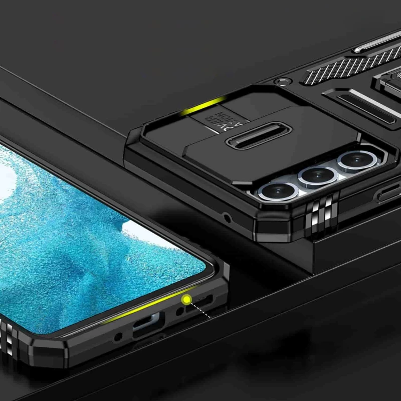 Ударопрочный чехол Square Ring c шторкой на камеру для Samsung Galaxy S25 FE – Черный / Black. Фото 12 Ударопрочный чехол Square Ring c шторкой на камеру для Samsung Galaxy S25 FE – Черный / Black. Фото 12 из 13
