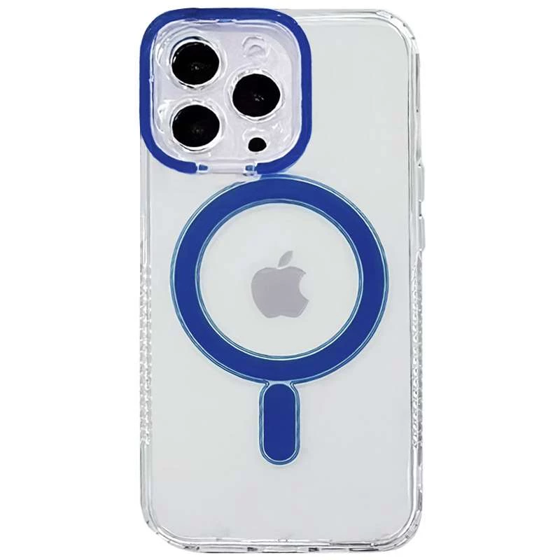 

TPU чохол з кольоровою окантовкою камери з MagSafe на Apple iPhone 14 Pro Max (6.7") (Синій)
