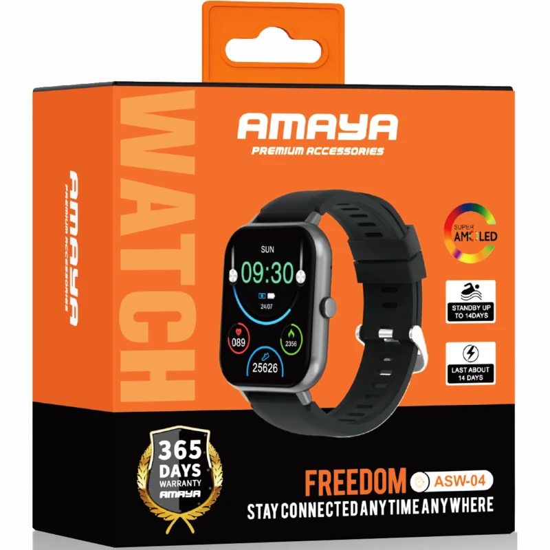Смарт-годинник Amaya ASW-04 Smart sports watch (call version) – Black. Фото 2 з 2