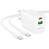 МЗП Borofone BN27 Fuente PD20W+QC3.0 (1USB-A/1C) + кабель Type-C to Type-C – White. Фото 4 з 6